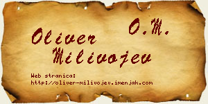 Oliver Milivojev vizit kartica